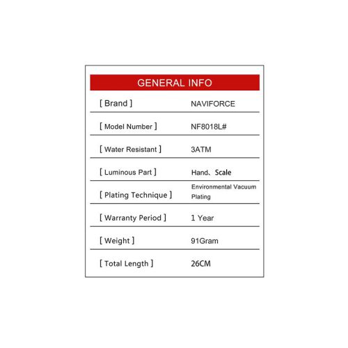 ساعت مچی مردانه نیوی فورس مدل NAVIFORCE NF8019L RG/BE - Image 3