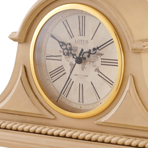 ساعت رومیزی چوبی مدل DANON کد T-5508 رنگ CREAM - Image 2